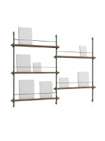 Billede af Moebe Magazine Shelving 123x162 cm - Smoked Oak/Pine Green