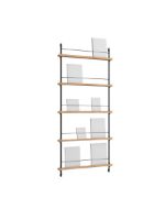 Billede af Moebe Magazine Shelving 188x85 cm - Oak/Black