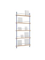 Billede af Moebe Magazine Shelving 188x85 cm - Oak/Deep Blue