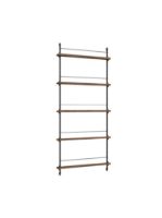 Billede af Moebe Magazine Shelving 188x85 cm - Smoked Oak/Black