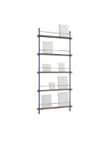 Billede af Moebe Magazine Shelving 188x85 cm - Smoked Oak/Deep Blue