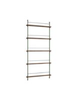 Billede af Moebe Magazine Shelving 188x85 cm - Smoked Oak/Pine Green