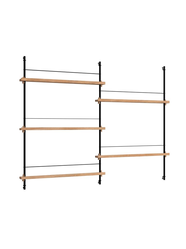 Billede af Moebe Magazine Shelving 123x162 cm - Oak/Black