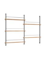 Billede af Moebe Magazine Shelving 123x162 cm - Oak/Black