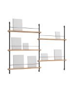Billede af Moebe Magazine Shelving 123x162 cm - Oak/Black