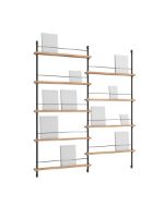 Billede af Moebe Magazine Shelving 188x162 cm - Oak/Black