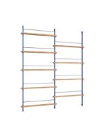 Billede af Moebe Magazine Shelving 188x162 cm - Oak/Deep Blue