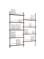 Billede af Moebe Magazine Shelving 188x162 cm - Smoked Oak/Black