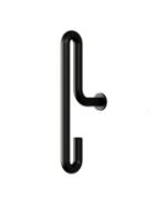 Billede af Moebe Wall Hook Small 8x3,1x0,5 cm 2 pcs - Black