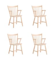Billede af HAY Børge Mogensen J42 Arm Chair SH: 44,5 cm Sæt af 4 stk. - Nature