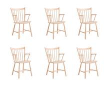 Billede af HAY Børge Mogensen J42 Arm Chair SH: 44,5 cm Sæt af 6 stk. - Nature