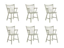Billede af HAY Børge Mogensen J42 Arm Chair SH: 44,5 cm Sæt af 6 stk. - Sage