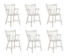 Billede af HAY Børge Mogensen J42 Arm Chair SH: 44,5 cm Sæt af 6 stk. - Warm Grey