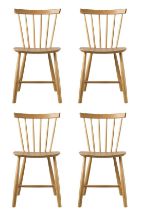 Billede af FDB Møbler J46 Poul M. Volther Stol SH: 45 cm Sæt af 4 stk - Eg/Natur