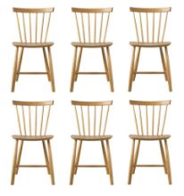Billede af FDB Møbler J46 Poul M. Volther Stol SH: 45 cm Sæt af 6 stk - Eg/Natur