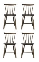 Billede af FDB Møbler J46 Poul M. Volther Stol SH: 45 cm Sæt af 4 stk - Eg/Røget