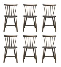 Billede af FDB Møbler J46 Poul M. Volther Stol SH: 45 cm Sæt af 6 stk - Eg/Røget