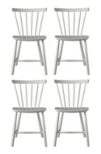 Billede af FDB Møbler J46 Poul M. Volther Stol SH: 45 cm Sæt af 4 stk - Lysegrå/Dust & Bones/Malet Bøg