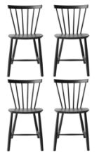 Billede af FDB Møbler J46 Poul M. Volther Stol SH: 45 cm Sæt af 4 stk - Sort