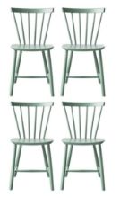 Billede af FDB Møbler J46 Poul M. Volther Stol SH: 45 cm Sæt af 4 stk - Støvet Grøn