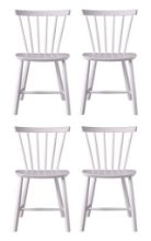 Billede af FDB Møbler J46 Poul M. Volther Stol SH: 45 cm Sæt af 4 stk - Violet Hair/Malet Bøg