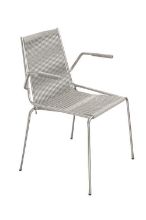 Billede af Thorup Copenhagen Noel Chair W.Armrest SH: 46 cm - Stål/Grå