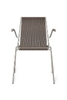 Billede af Thorup Copenhagen Noel Chair W.Armrest SH: 46 cm - Stål/Mørkegrå
