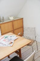 Billede af Thorup Copenhagen Noel Chair W.Armrest SH: 46 cm - Stål/Natur