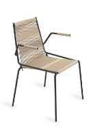 Billede af Thorup Copenhagen Noel Chair W.Armrest SH: 46 cm - Sort/Natur