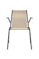 Billede af Thorup Copenhagen Noel Chair W.Armrest SH: 46 cm - Sort/Natur