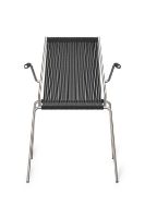 Billede af Thorup Copenhagen Noel Chair W.Armrest SH: 46 cm - Stål/Sort