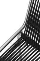 Billede af Thorup Copenhagen Noel Chair W.Armrest SH: 46 cm - Stål/Sort