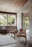 Billede af Fredericia Furniture 2226 Den Spanske Stol af Børge Mogensen SH: 33 cm - Sort Læder/sæbebehandlet eg