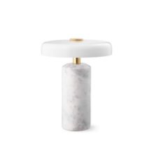 Billede af Design By Us Trip Portable Lamp H: 21 cm - Carrara Marble/Opal