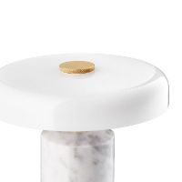 Billede af Design By Us Trip Portable Lamp H: 21 cm - Carrara Marble/Opal