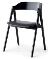 Billede af Findahl by Hammel METTE Spisebordsstol SH: 45 cm - Sortlakeret Eg/Sort Sydney Læder