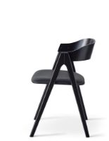 Billede af Findahl by Hammel METTE Spisebordsstol SH: 45 cm - Sortlakeret Eg/Sort Sydney Læder