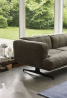 Billede af &Tradition Inland AV22 Sofa SH: 40 cm - Noble Black Leather/Polished Aluminium
