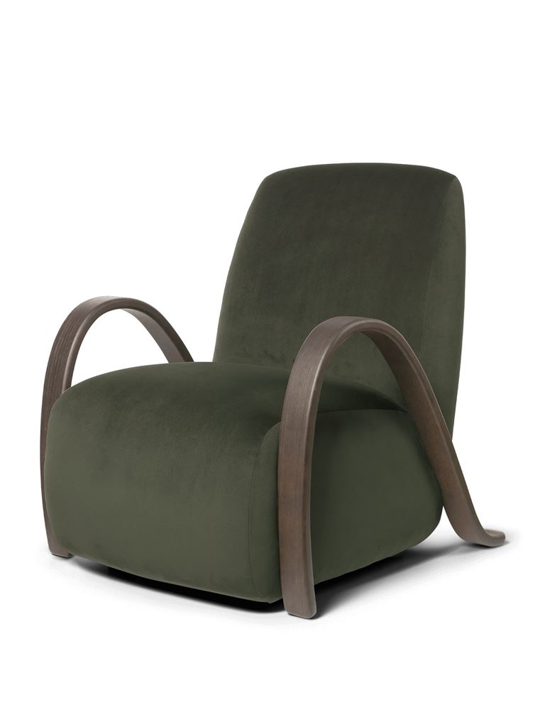 Billede af Ferm Living Buur Lounge Chair Rich Velvet H: 87 cm - Pine 