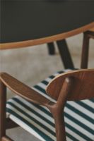 Billede af Bent Hansen Asger Stol M. Polstring H: 80 cm - Røget Olieret Eg/Vils 22-100/151 