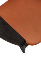 Billede af Bent Hansen Asger Loungestol M. Polstring H: 77,5 cm - Sortbejdset Eg/ Zenso2 223 Cognac Læder 