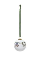 Billede af Kähler Hammershøi Jul Kugle 2023 Ø: 6 cm - Hvid m. Dekoration OUTLET