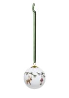 Billede af Kähler Hammershøi Jul Kugle 2023 Ø: 6 cm - Hvid m. Dekoration OUTLET
