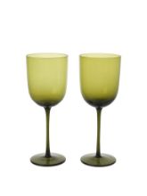 Billede af Ferm Living Host Red Wine Glasses Set of 2 - Moss Green