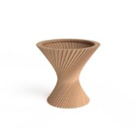 Billede af VIA Copenhagen Hyperbel Sidebord H: 47 cm - Oak White Oil/Clear Glass