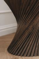 Billede af VIA Copenhagen Hyperbel Sofabord Ø: 100 cm - Smoked Oak/Clear Glass