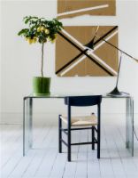 Billede af Fredericia Furniture 3239 J39 Mogensen Spisebordsstol SH: 46 cm - Indigo Blue Bøg/Naturfarvet Flet