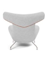 Billede af Fredericia Furniture Wegner Ox Chair  - Hallingdal 116/Max 95 Læder Cognac/Børstet Rustfrit Stål