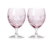 Billede af Frederik Bagger Crispy Eightball Glas 2 stk 55 cl - Topaz/Pink

