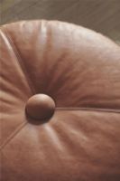 Billede af Bent Hansen Belly Puf Ø: 80 cm - Davos Læder Brown